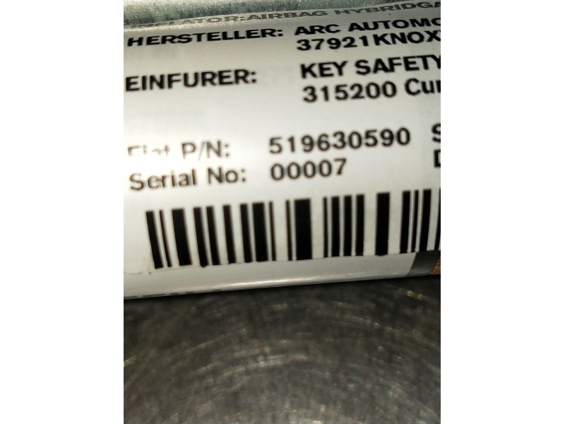 Recambio de airbag cortina delantero derecho para fiat 500 l (330) referencia OEM IAM 519630590  2012