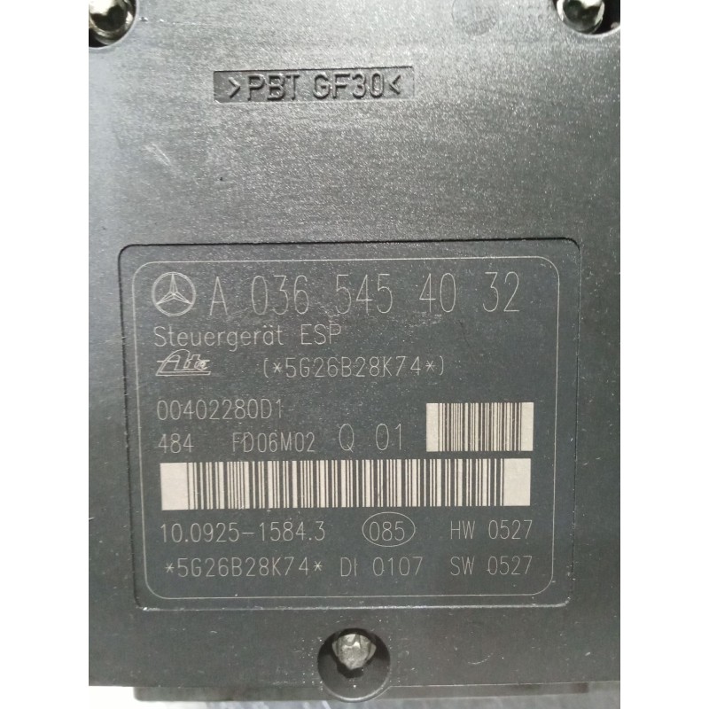 Recambio de abs para mercedes-benz clase c coupé (cl203) c 220 cdi (203.708) referencia OEM IAM A0365454032 1009251843 A00643103