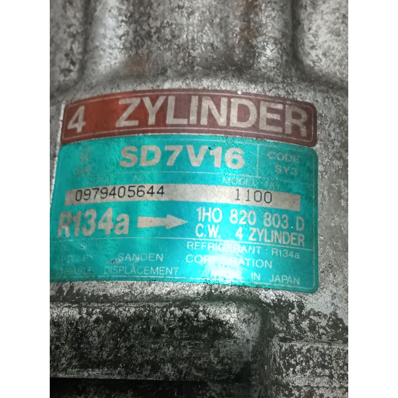 Recambio de compresor aire acondicionado para seat toledo i (1l2) 1.9 tdi referencia OEM IAM 1H0820803D 1100 