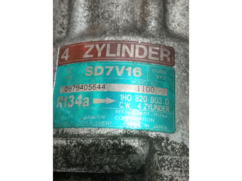 Recambio de compresor aire acondicionado para seat toledo i (1l2) 1.9 tdi referencia OEM IAM 1H0820803D 1100 