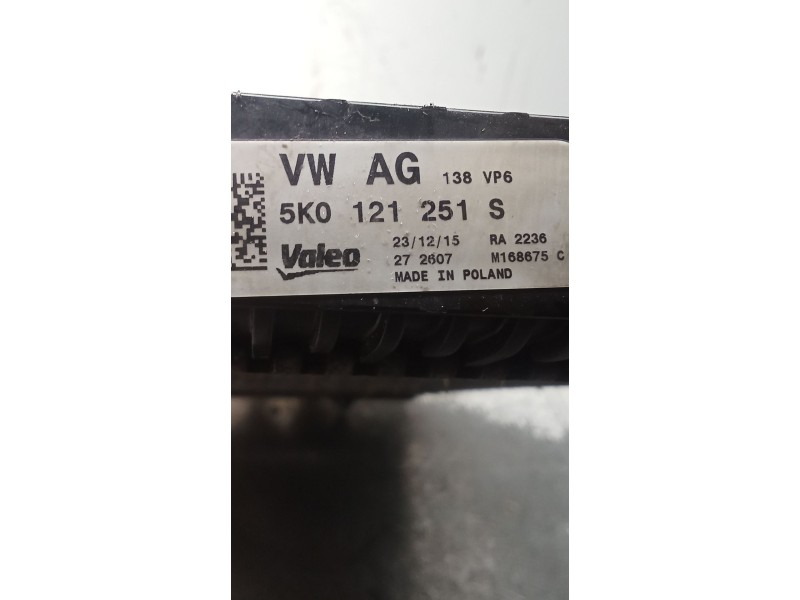 Recambio de radiador agua para volkswagen caddy iv furgoneta/monovolumen (saa, sah) 2.0 tdi referencia OEM IAM 5K0121251S  15