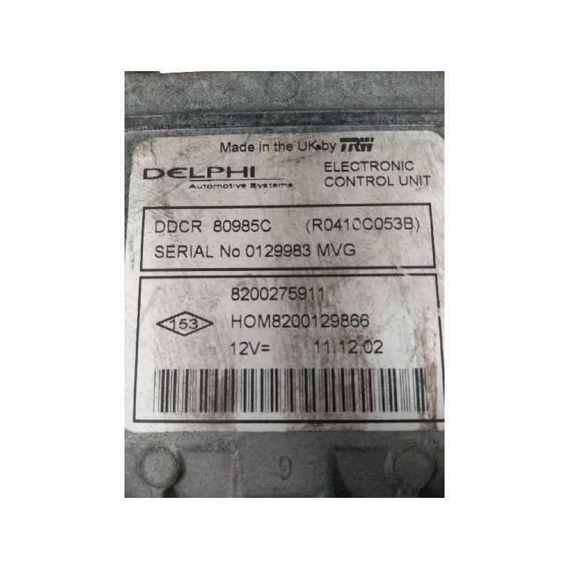 Recambio de centralita motor uce para nissan almera (n16/e) 1.5 dci turbodiesel cat referencia OEM IAM R0410C053B 80895C 8200275