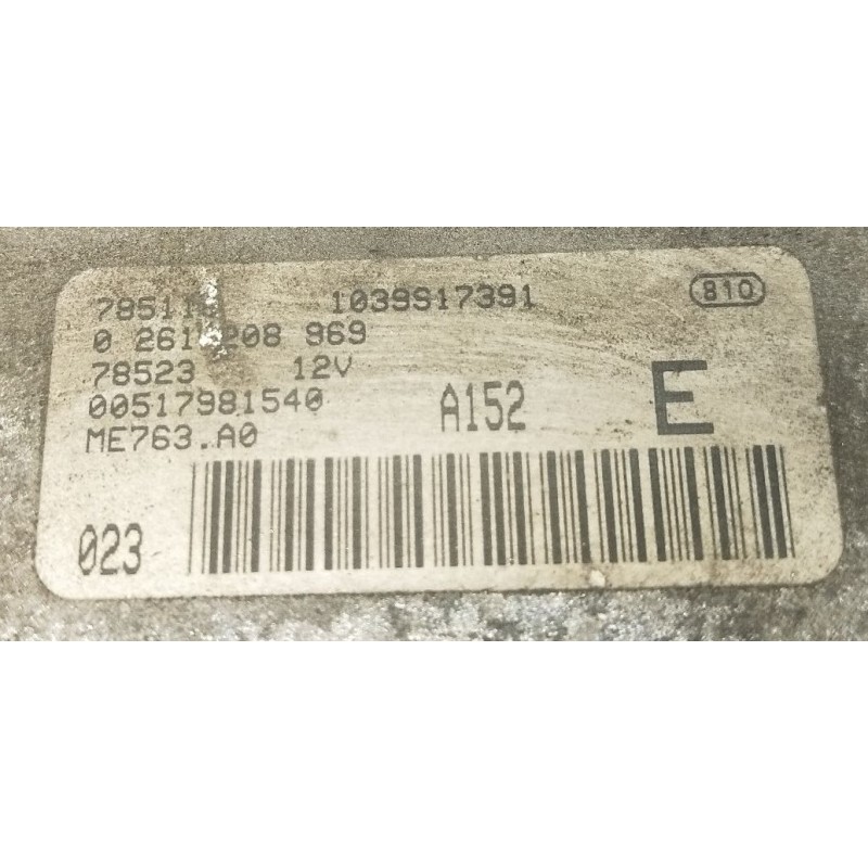 Recambio de centralita motor uce para fiat grande punto (199_) 1.4 16v (199bxg1b, 199axg1b) referencia OEM IAM 0261208969 005179