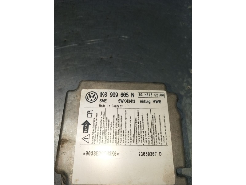 Recambio de centralita airbag para seat altea (5p1) 1.6 referencia OEM IAM 5WK43413 1K0909605N 2004