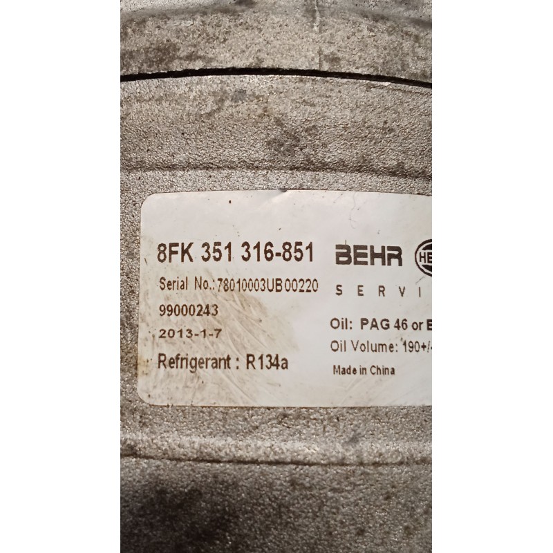 Recambio de compresor aire acondicionado para audi a4 b6 (8e2) 1.8 t referencia OEM IAM 8FK351316851  