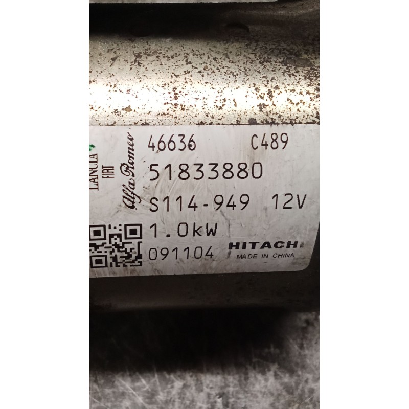 Recambio de motor arranque para fiat seicento / 600 (187_) 1.1 (187axb, 187axb1a, 187axc1a02) referencia OEM IAM 51833880 46636 