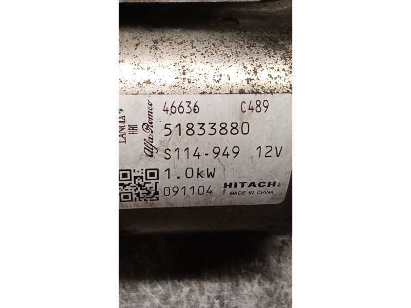 Recambio de motor arranque para fiat seicento / 600 (187_) 1.1 (187axb, 187axb1a, 187axc1a02) referencia OEM IAM 51833880 46636 