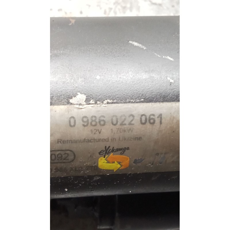 Recambio de motor arranque para opel astra h gtc (a04) 1.9 cdti (l08) referencia OEM IAM 0986022061  
