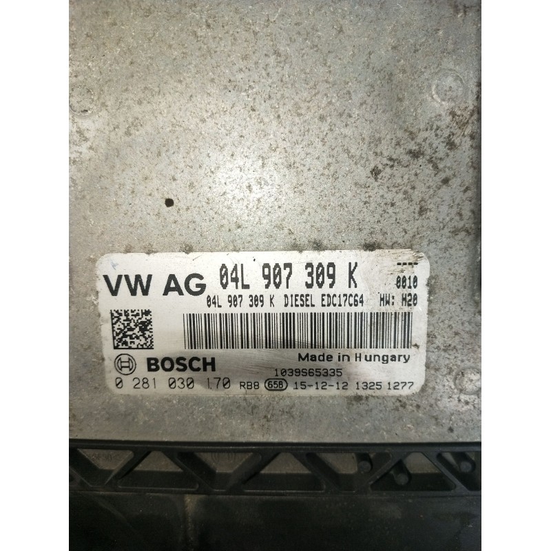Recambio de centralita motor uce para volkswagen caddy iv furgoneta/monovolumen (saa, sah) 2.0 tdi referencia OEM IAM 0281030170