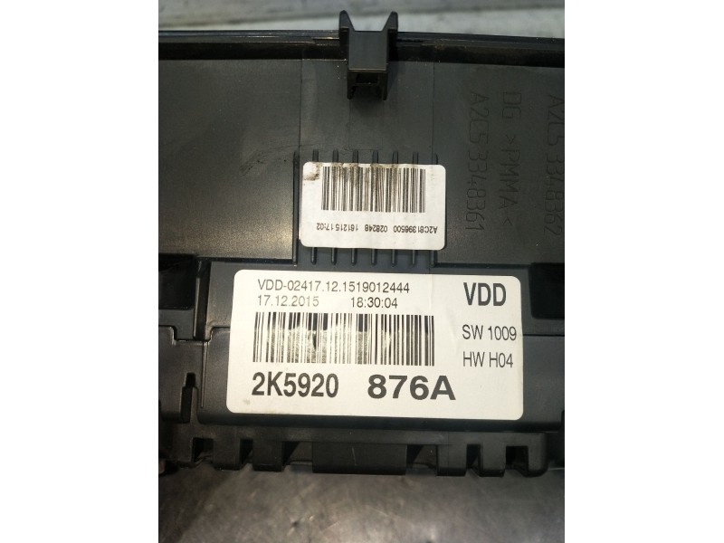 Recambio de cuadro instrumentos para volkswagen caddy iv furgoneta/monovolumen (saa, sah) 2.0 tdi referencia OEM IAM 2K592087A 0