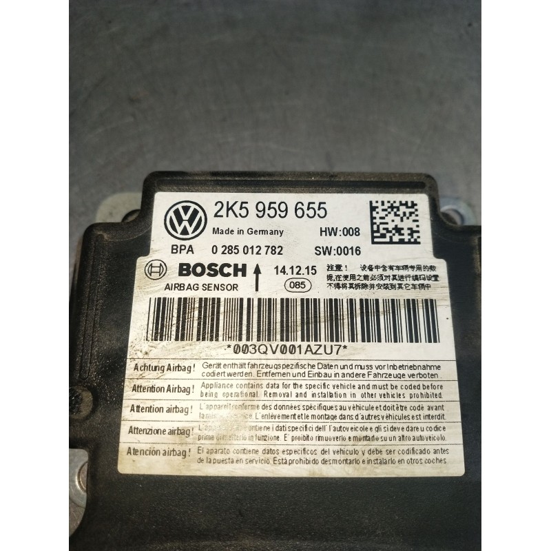 Recambio de kit airbag para volkswagen caddy iv furgoneta/monovolumen (saa, sah) 2.0 tdi referencia OEM IAM 2K5959655  2015