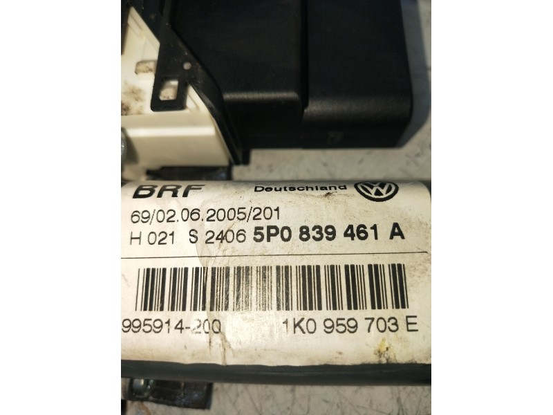 Recambio de elevalunas trasero izquierdo para seat altea (5p1) 1.6 referencia OEM IAM 5P0839461A 1K0959703E 2004 5P