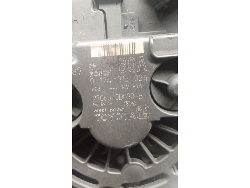 Recambio de alternador para toyota corolla (_e11_) 1.4 16v (zze111_) referencia OEM IAM 270600D030B 0124315024 00 80A