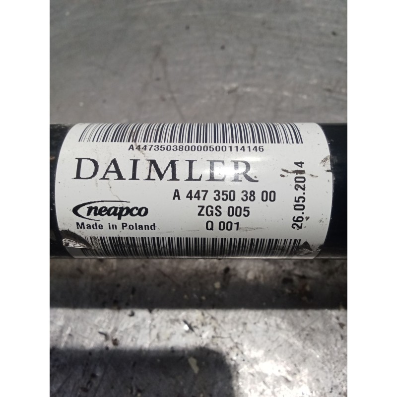 Recambio de transmision trasera derecha para mercedes-benz clase v (w447) v 200 cdi / d (447.811, 447.813, 447.815) referencia O