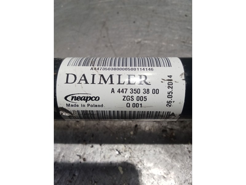 Recambio de transmision trasera derecha para mercedes-benz clase v (w447) v 200 cdi / d (447.811, 447.813, 447.815) referencia O