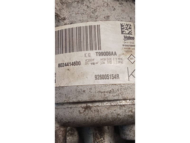 Recambio de compresor aire acondicionado para dacia sandero ii (b8_) 1.5 dci referencia OEM IAM 926005154R T99006AA 12