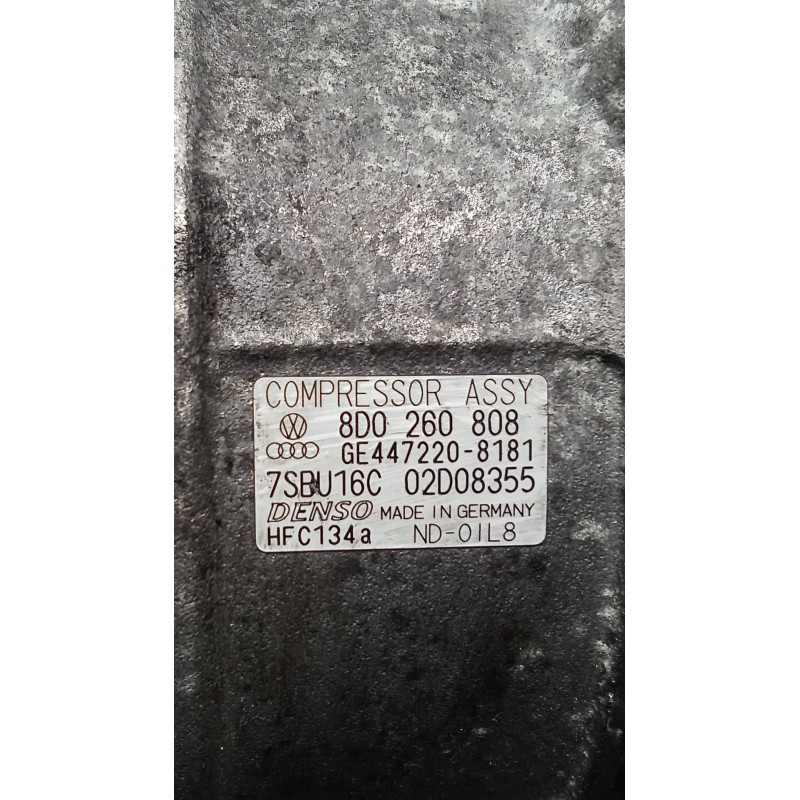 Recambio de compresor aire acondicionado para volkswagen passat b5.5 (3b3) 1.9 tdi referencia OEM IAM 8D0260808 HFC134A 01