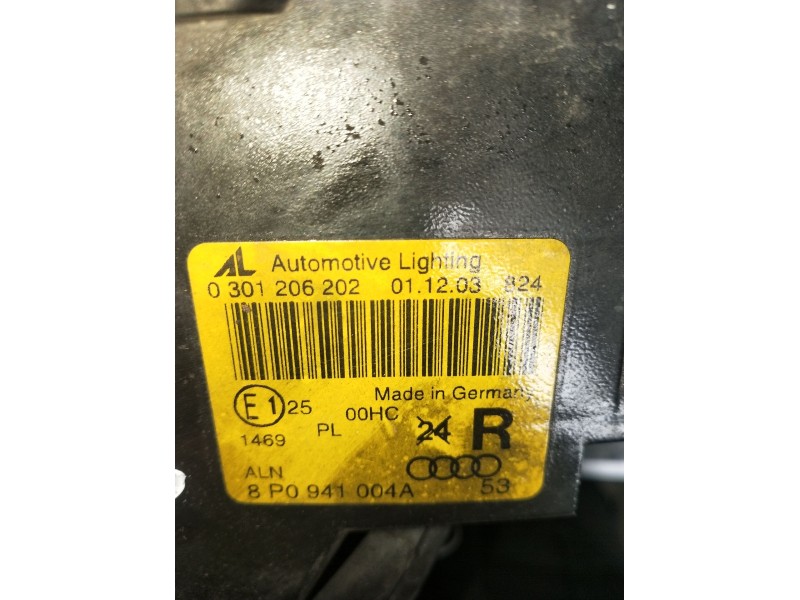 Recambio de faro derecho para audi a3 (8p1) 2.0 tdi 16v referencia OEM IAM 8P0941004A 301206202 2004
