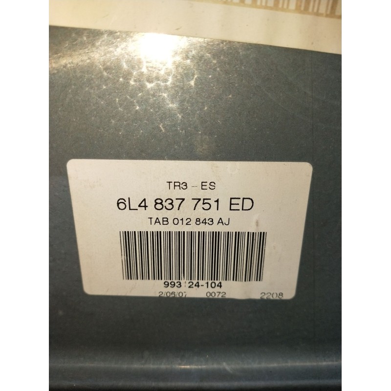 Recambio de elevalunas delantero izquierdo para seat ibiza iii (6l1) 1.2 12v referencia OEM IAM 6L4837751ED 5P 2006