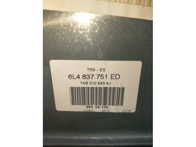 Recambio de elevalunas delantero izquierdo para seat ibiza iii (6l1) 1.2 12v referencia OEM IAM 6L4837751ED 5P 2006