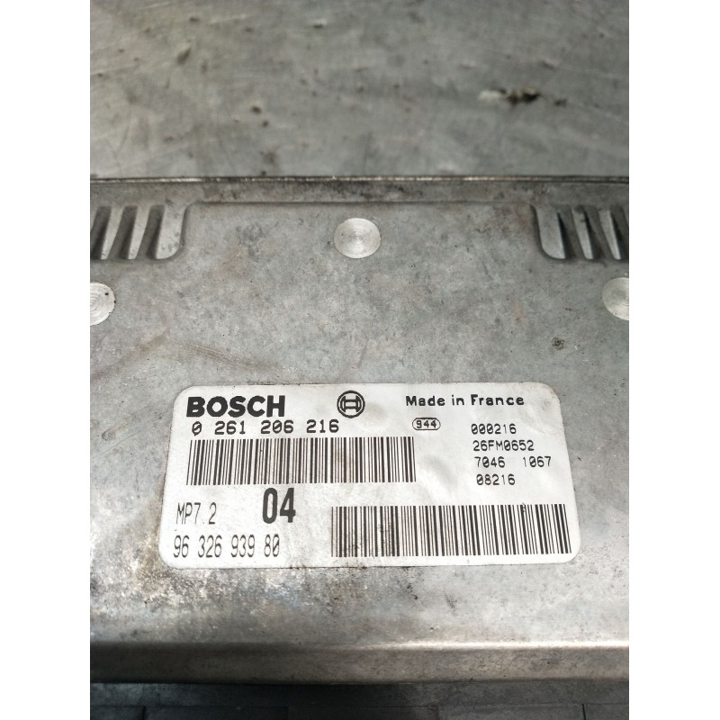 Recambio de centralita motor uce para peugeot 206 hatchback (2a/c) 1.6 i referencia OEM IAM 0261206216 9632693980 26FM0652 1998 