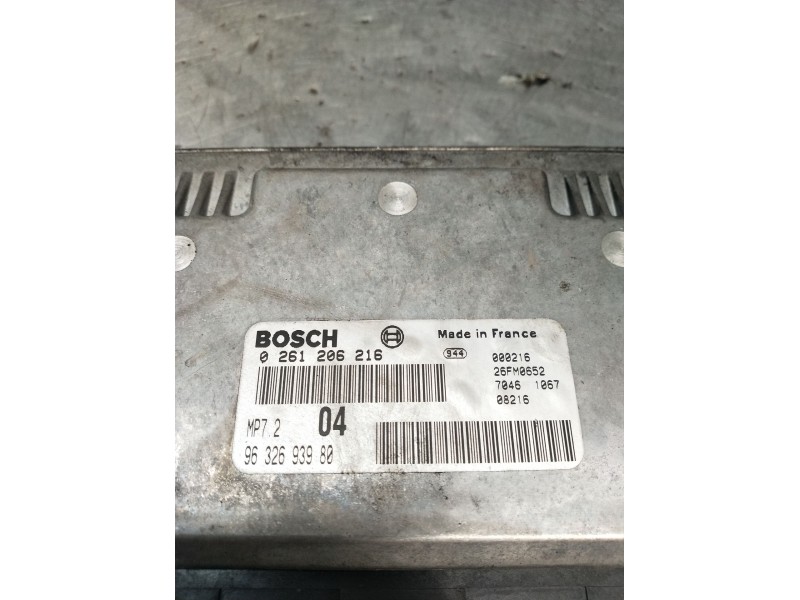 Recambio de centralita motor uce para peugeot 206 hatchback (2a/c) 1.6 i referencia OEM IAM 0261206216 9632693980 26FM0652 1998 