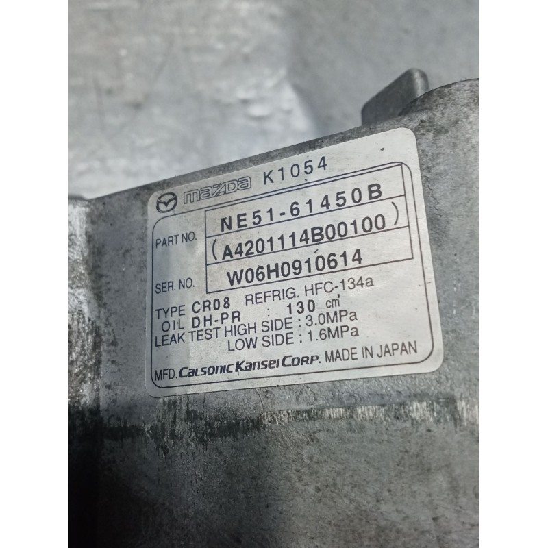 Recambio de compresor aire acondicionado para mazda mx-5 (nc) 1.8 roadster coupe active+ (93kw) referencia OEM IAM   