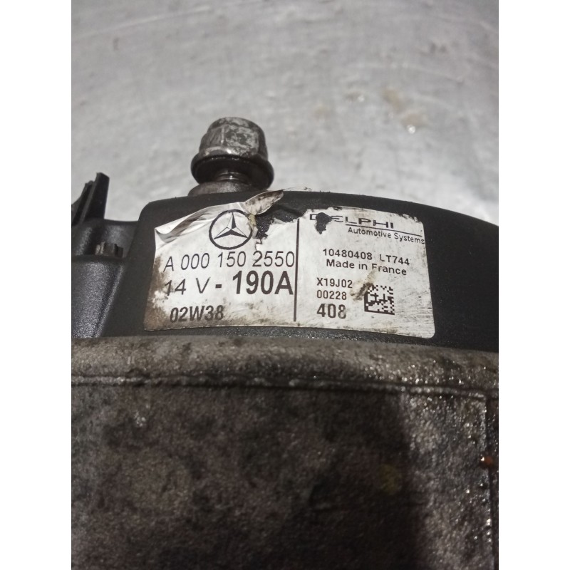 Recambio de alternador para mercedes-benz clase e (w211) e 270 cdi (211.016) referencia OEM IAM A0001502550 10480408LT744 190A R