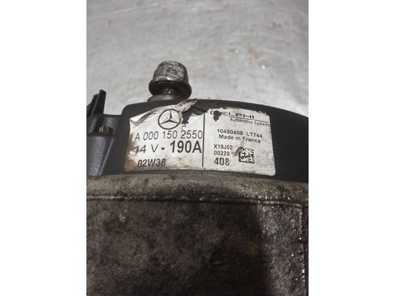 Recambio de alternador para mercedes-benz clase e (w211) e 270 cdi (211.016) referencia OEM IAM A0001502550 10480408LT744 190A R
