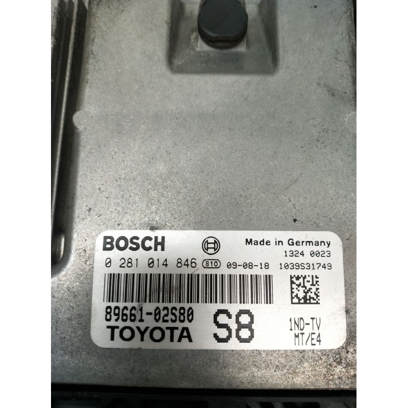 Recambio de centralita motor uce para toyota auris (_e15_) 1.4 d-4d (nde150_) referencia OEM IAM 0281014846 8966102S80 1039S3174
