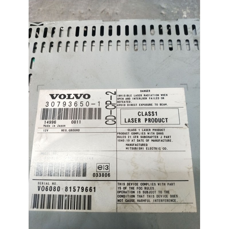 Recambio de sistema audio / radio cd para volvo xc90 i (275) d5 awd referencia OEM IAM 307936501 V0608081579661 2006