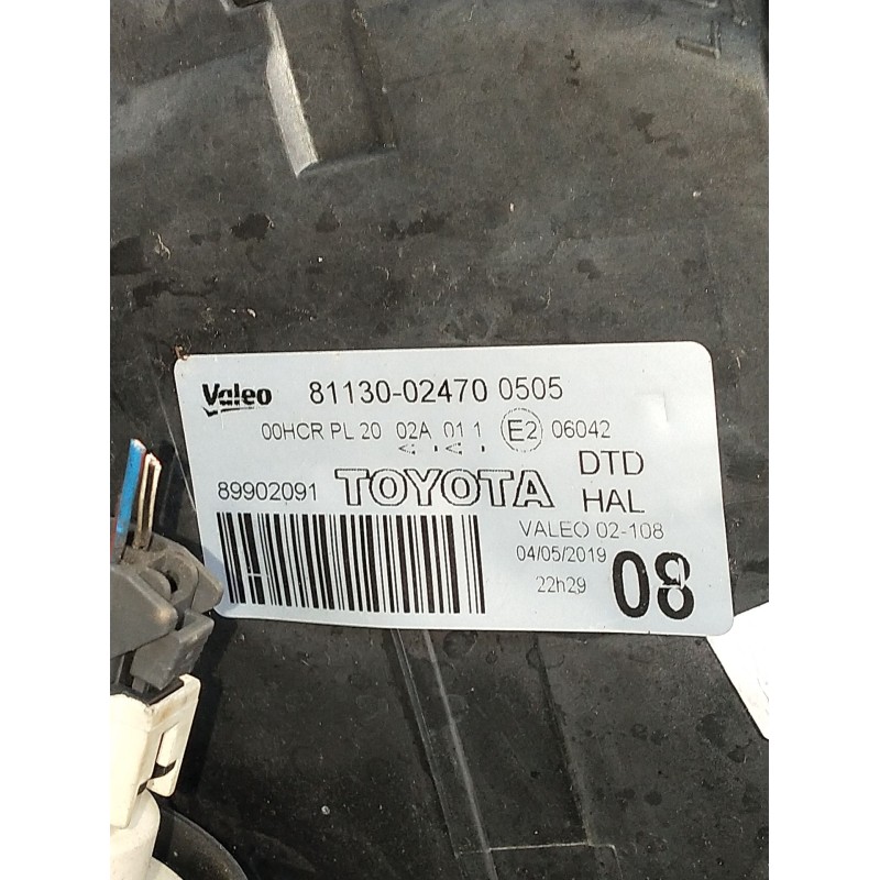 Recambio de faro derecho para toyota auris (_e15_) 1.4 d-4d (nde150_) referencia OEM IAM 8113002470 899002091 2006