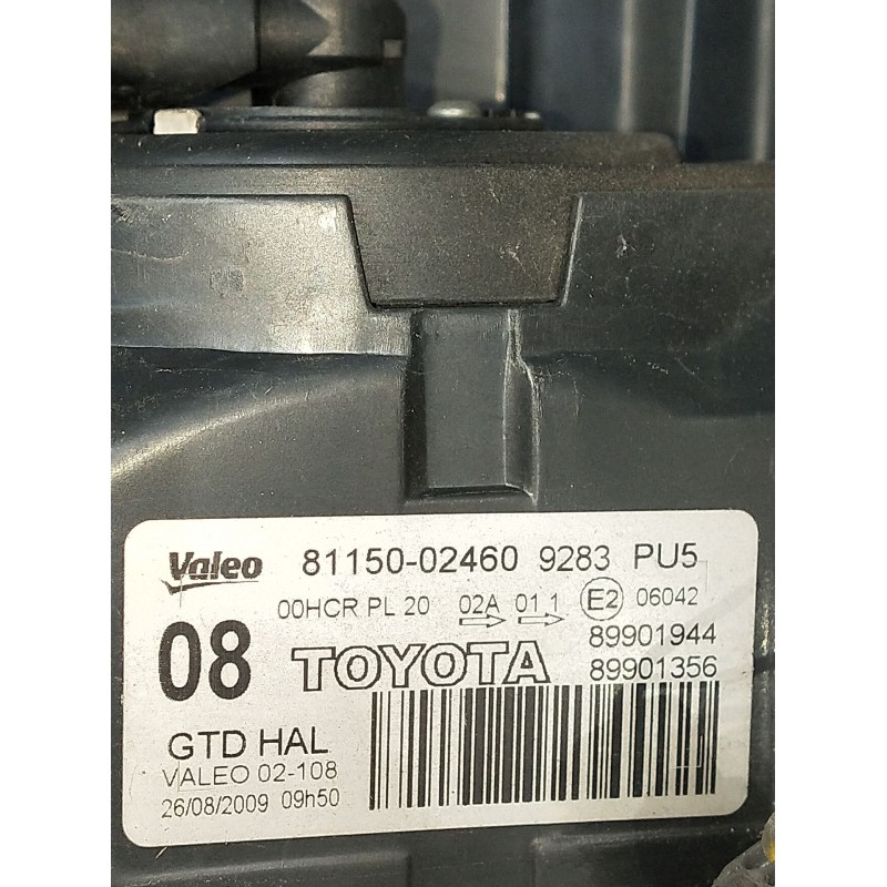 Recambio de faro izquierdo para toyota auris (_e15_) 1.4 d-4d (nde150_) referencia OEM IAM 811502460 VER FOTOS 89901944 2006