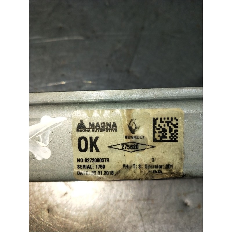 Recambio de elevalunas trasero derecho para dacia sandero ii (b8_) 1.5 dci referencia OEM IAM 827206057R 5P 2012