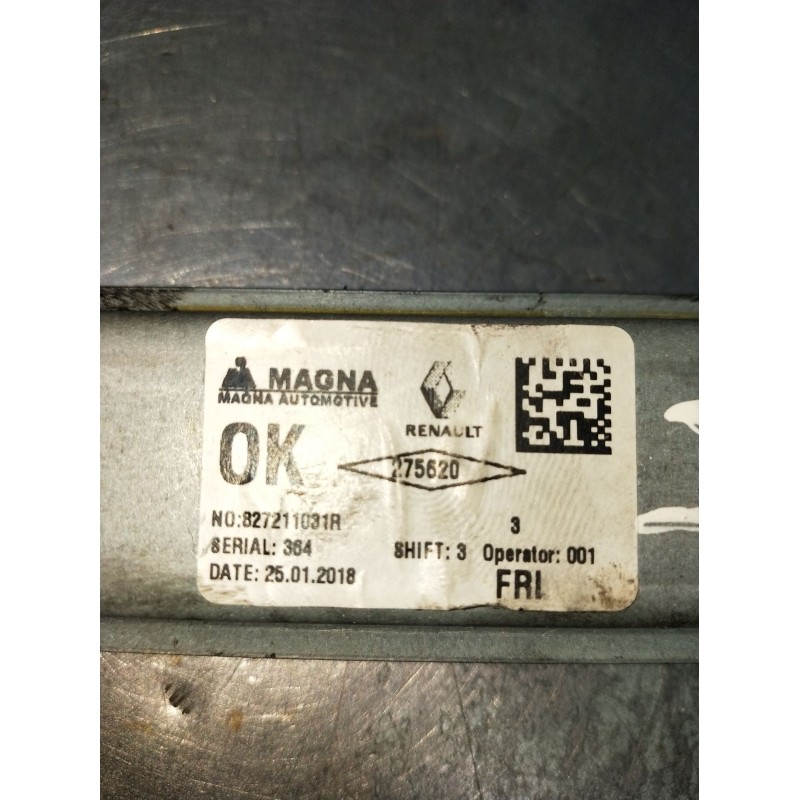 Recambio de elevalunas trasero izquierdo para dacia sandero ii (b8_) 1.5 dci referencia OEM IAM 82721103R 5P 2012