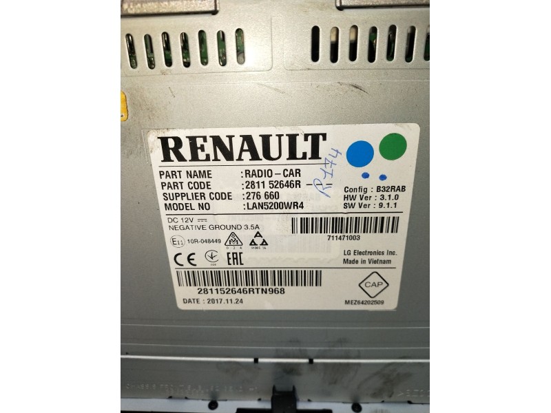 Recambio de pantalla multifuncion para dacia sandero ii (b8_) 1.5 dci referencia OEM IAM 281152646R 276660 2012