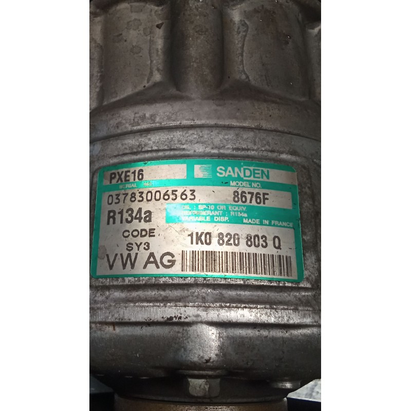 Recambio de compresor aire acondicionado para seat leon (1p1) 2.0 tdi 16v referencia OEM IAM 1K0820803Q 8676F 05