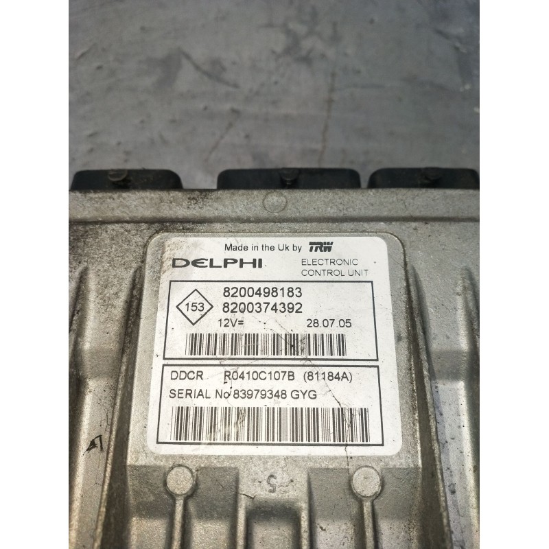 Recambio de centralita motor uce para nissan almera ii hatchback (n16) 1.5 dci referencia OEM IAM 8200498183 8200374392 83979348