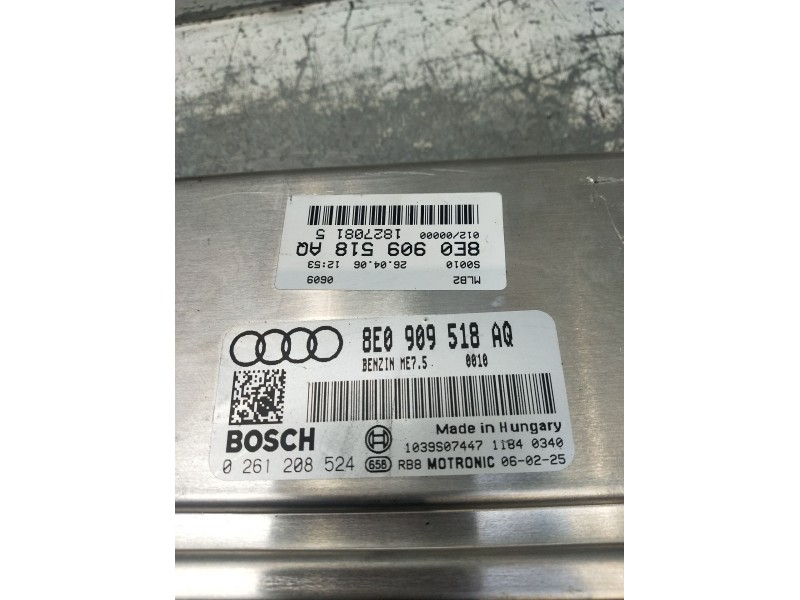 Recambio de centralita motor uce para audi a4 b7 avant (8ed) 1.8 t quattro referencia OEM IAM 0261208524 8E0909518AQ BENZIN ME75
