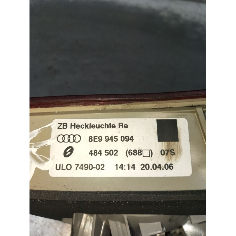 Recambio de piloto trasero derecho interior para audi a4 b7 avant (8ed) 1.8 t quattro referencia OEM IAM 8E9945094 484502 2005