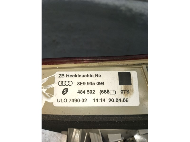 Recambio de piloto trasero derecho interior para audi a4 b7 avant (8ed) 1.8 t quattro referencia OEM IAM 8E9945094 484502 2005