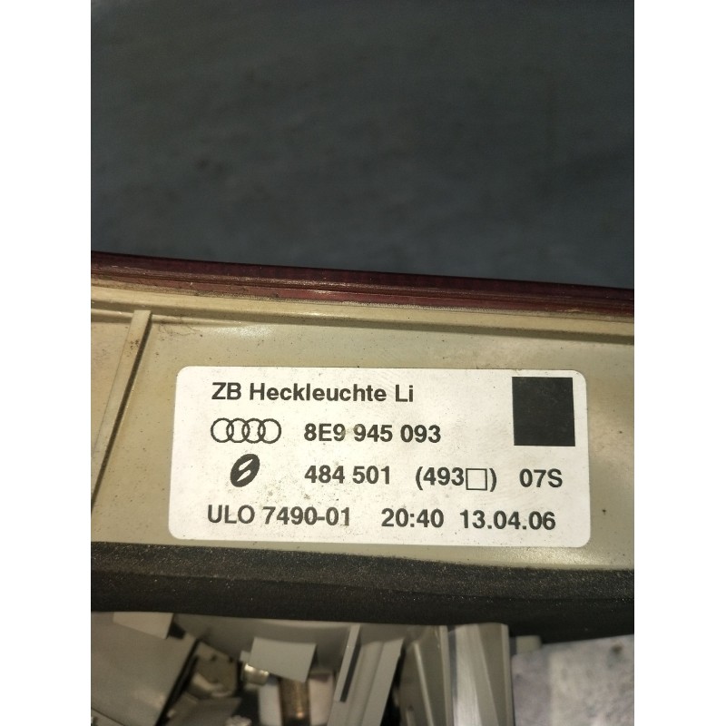 Recambio de piloto trasero izquierdo interior para audi a4 b7 avant (8ed) 1.8 t quattro referencia OEM IAM 8E9945093 484501 2005