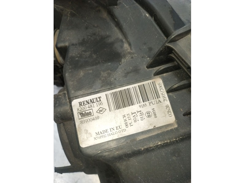 Recambio de faro izquierdo para renault laguna ii (bg0/1_) 1.6 16v (bg1g, bg1h) referencia OEM IAM 8200481196 89900469 