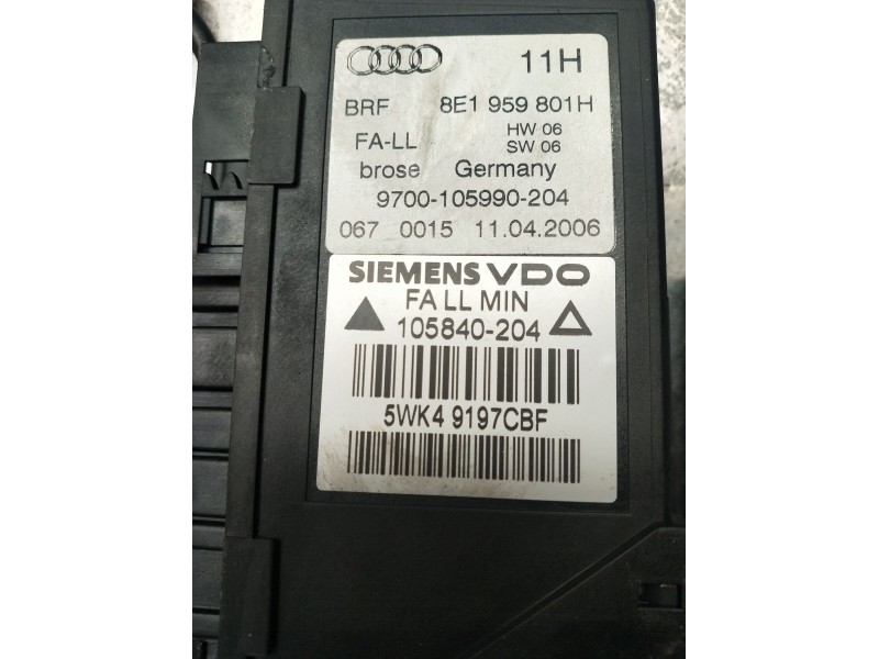 Recambio de elevalunas delantero izquierdo para audi a4 b7 avant (8ed) 1.8 t quattro referencia OEM IAM 5WK49197CBF 970010599020