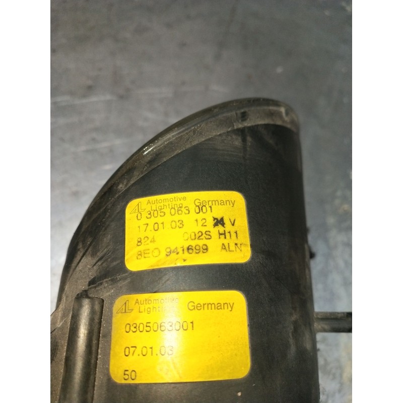 Recambio de faro antiniebla izquierdo para audi a4 b6 (8e2) 1.8 t referencia OEM IAM 8E0941699 0305063001 2001