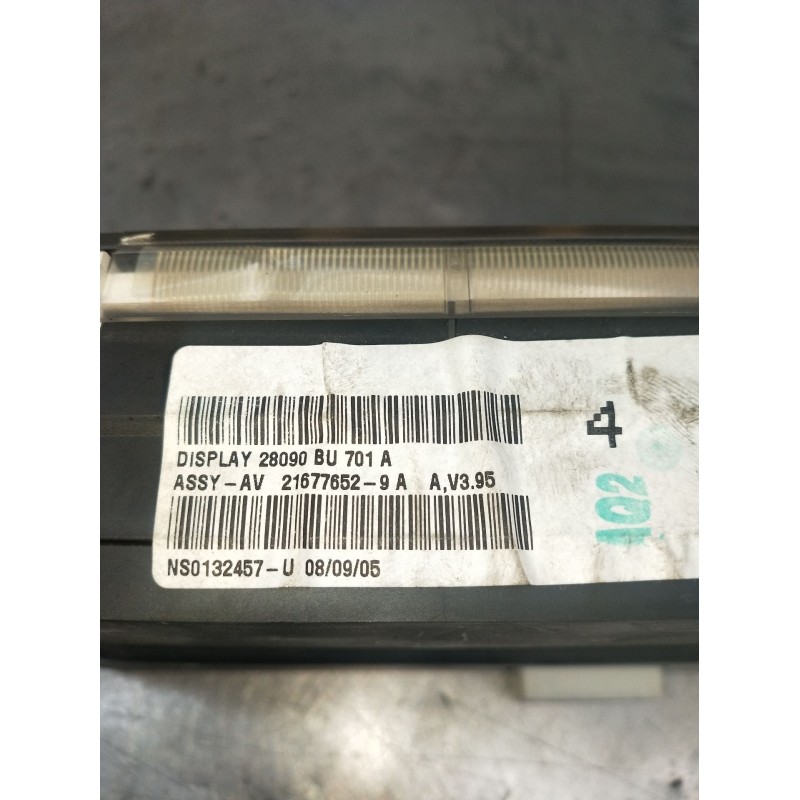Recambio de pantalla multifuncion para nissan almera ii hatchback (n16) 1.5 dci referencia OEM IAM 28090BU701A 21677652 NS013245
