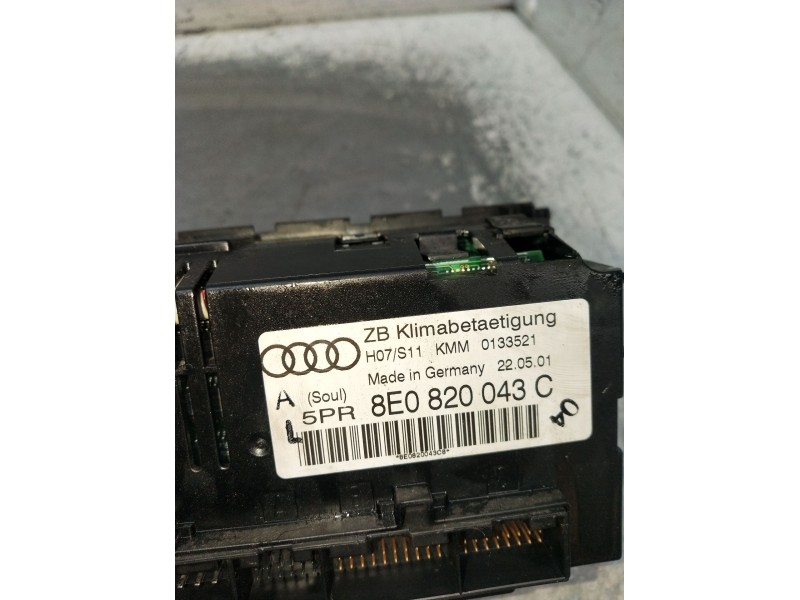 Recambio de mando calefaccion / aire acondicionado para audi a4 b6 (8e2) 1.8 t referencia OEM IAM 8E0820043C 0133521 2001
