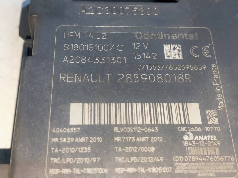 Recambio de conmutador de arranque para renault clio iv renault sport referencia OEM IAM 285908018R  