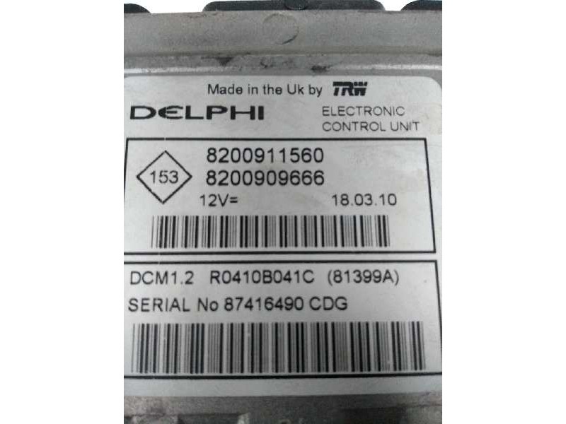 Recambio de centralita motor uce para nissan nv 200 (m20) referencia OEM IAM R0410B041C 8200911560 8200909666 81399A