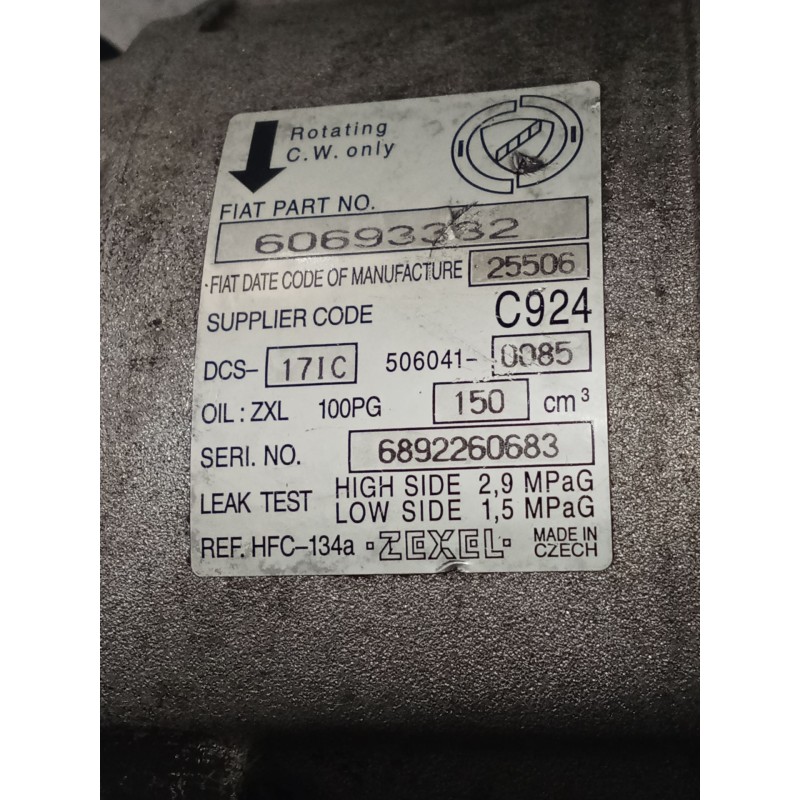 Recambio de compresor aire acondicionado para alfa romeo 159 sportwagon (939_) 2.4 jtdm (939bxd1b, 939bxd12) referencia OEM IAM 